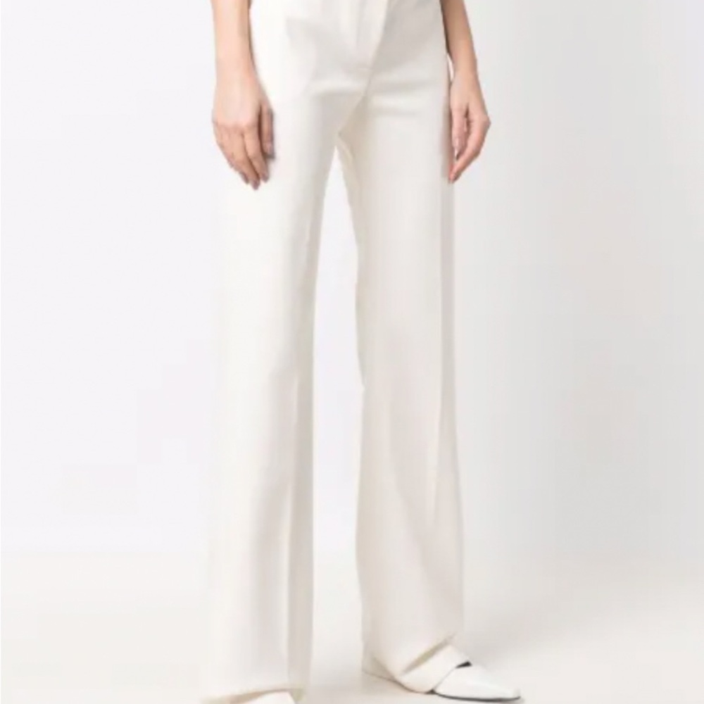STYLAND High-Rise Wide-Leg Cream Dress Pants